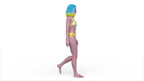 Bikinili Bir Kadının Görüntüsü — Stok video