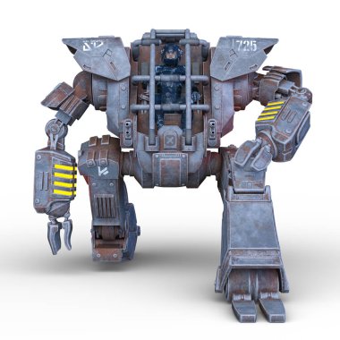 Bir insan taşıyıcı robotun 3 boyutlu canlandırması