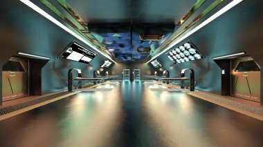 Uzay gemisindeki revirin 3 boyutlu görüntülemesi