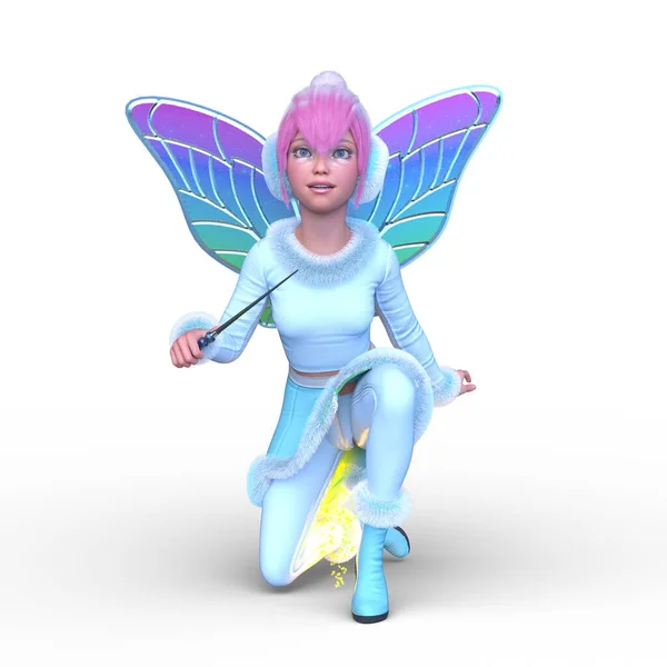 Rendering Butterfly Fairy — Stock Photo, Image