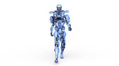 Yürüyen bir robotun 3 boyutlu canlandırması