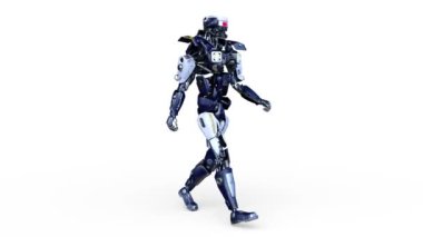 Yürüyen bir robotun 3 boyutlu canlandırması
