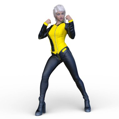 Bir siber kadının 3 boyutlu canlandırması