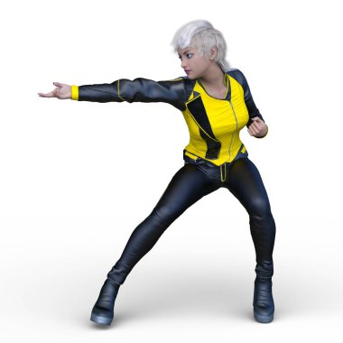 Bir siber kadının 3 boyutlu canlandırması