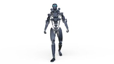 Yürüyen bir robotun 3 boyutlu canlandırması