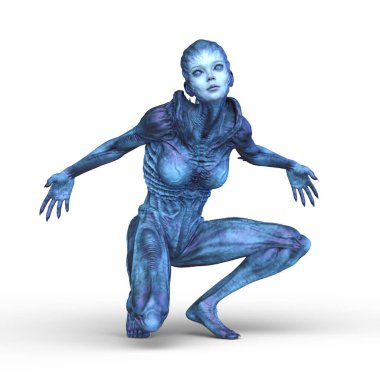 Dişi bir uzaylının 3D görüntüsü