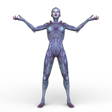 Dişi bir uzaylının 3D görüntüsü