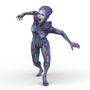 Dişi bir uzaylının 3D görüntüsü