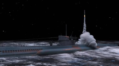 Balistik füze denizaltısının 3D görüntülemesi