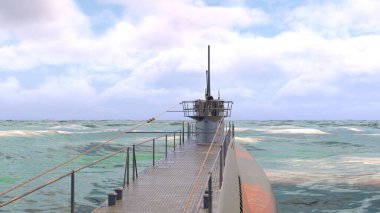 Denizaltının 3D görüntülemesi