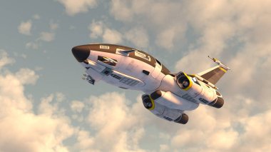 Bir uzay gemisinin 3d görüntülemesi