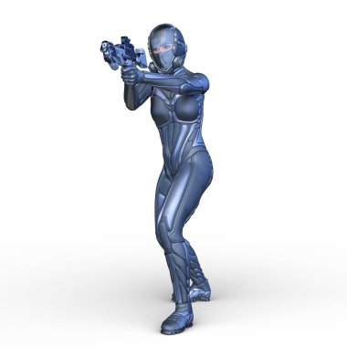 Bir siber kadının 3 boyutlu canlandırması