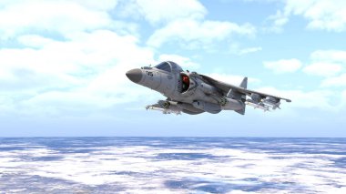 3D rendering of a fighter aircraft