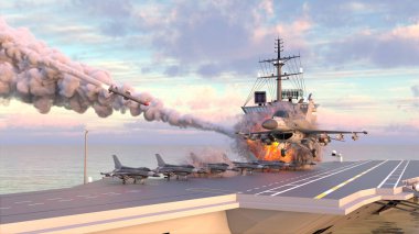 Uçak gemisinin 3D görüntülemesi