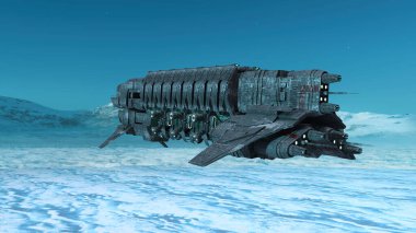 Bir uzay gemisinin 3d görüntülemesi