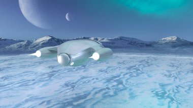 Bir uzay gemisinin 3d görüntülemesi