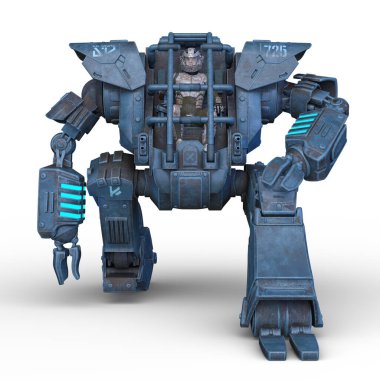 Bir insan taşıyıcı robotun 3 boyutlu canlandırması