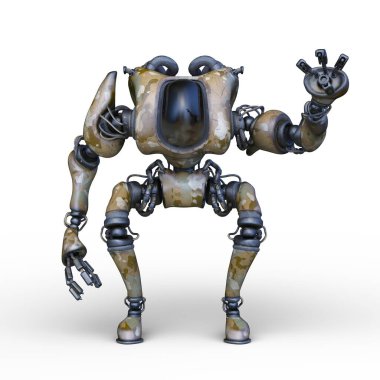 Bir savaş robotunun 3 boyutlu canlandırması