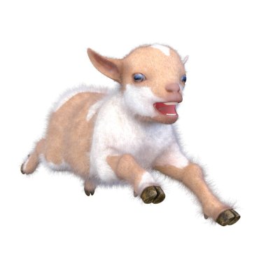 Bir keçinin 3 boyutlu canlandırması