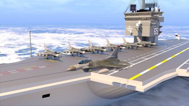 Uçak gemisinin 3D görüntülemesi