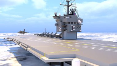 Uçak gemisinin 3D görüntülemesi