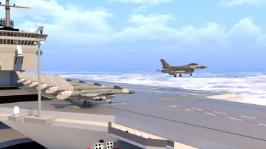 Uçak gemisinin 3D görüntülemesi