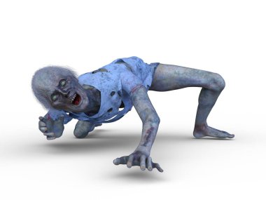 3 boyutlu dişi zombi tasviri