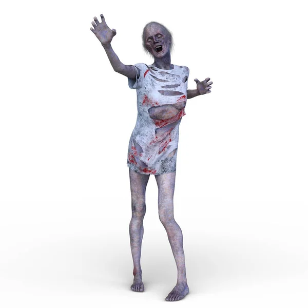 3D渲染一个女僵尸 — 图库照片