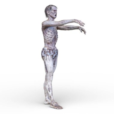 Erkek bir zombinin 3 boyutlu canlandırması