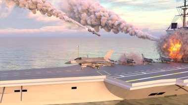 Uçak gemisinin 3D görüntülemesi