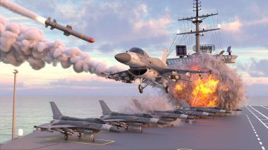 Uçak gemisinin 3D görüntülemesi