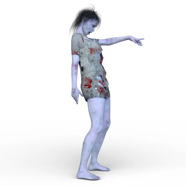 Візуалізація Жіночого Зомбі — стокове фото