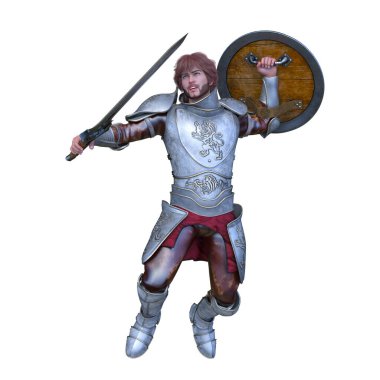 Bir şövalyenin 3 boyutlu canlandırması