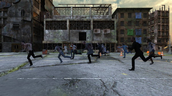 3D rendering of the zombies town