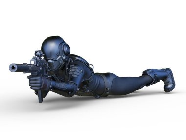 Bir siber adamın 3 boyutlu canlandırması