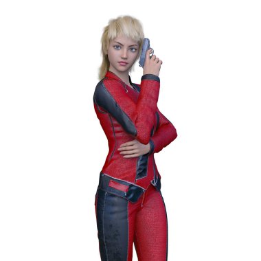 Bir siber kadının 3 boyutlu canlandırması