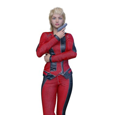 Bir siber kadının 3 boyutlu canlandırması