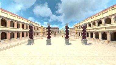 Zirvede sarayın 3 boyutlu canlandırması