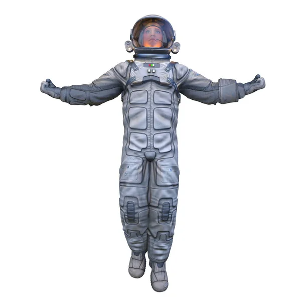 Bir Erkek Astronotun Boyutlu Canlandırması — Stok fotoğraf