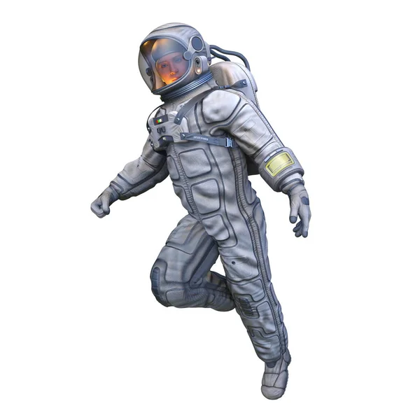 Bir Erkek Astronotun Boyutlu Canlandırması — Stok fotoğraf