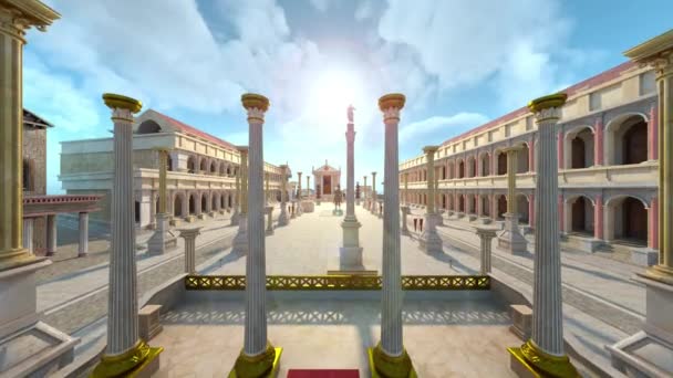 Zirvede Sarayın Boyutlu Canlandırması — Stok video