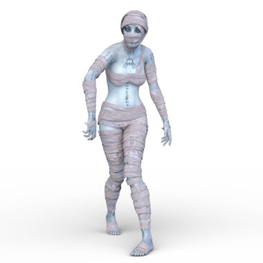 Üç boyutlu mumya kadın tasviri