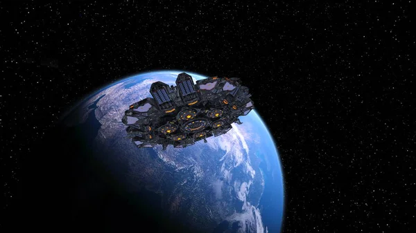 Rendering Spaceship Earth — Stok fotoğraf