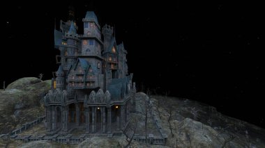 Ürkütücü malikanenin 3D canlandırması