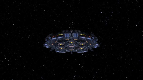 Рендеринг Космического Корабля — стоковое видео