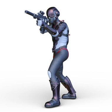 Bir siber savaşçının 3 boyutlu canlandırması