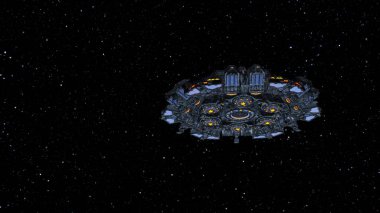 UFO 'nun 3B canlandırması.