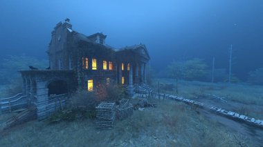 Ürkütücü malikanenin 3D canlandırması