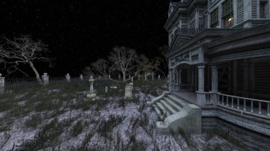 Ürkütücü malikanenin 3D canlandırması