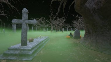 Mezarlığın 3B canlandırması